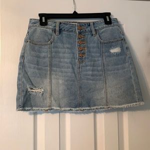 PacSun- Denim Skirt with Buttoms
